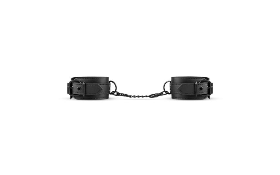 Faux Leather Handcuffs Black