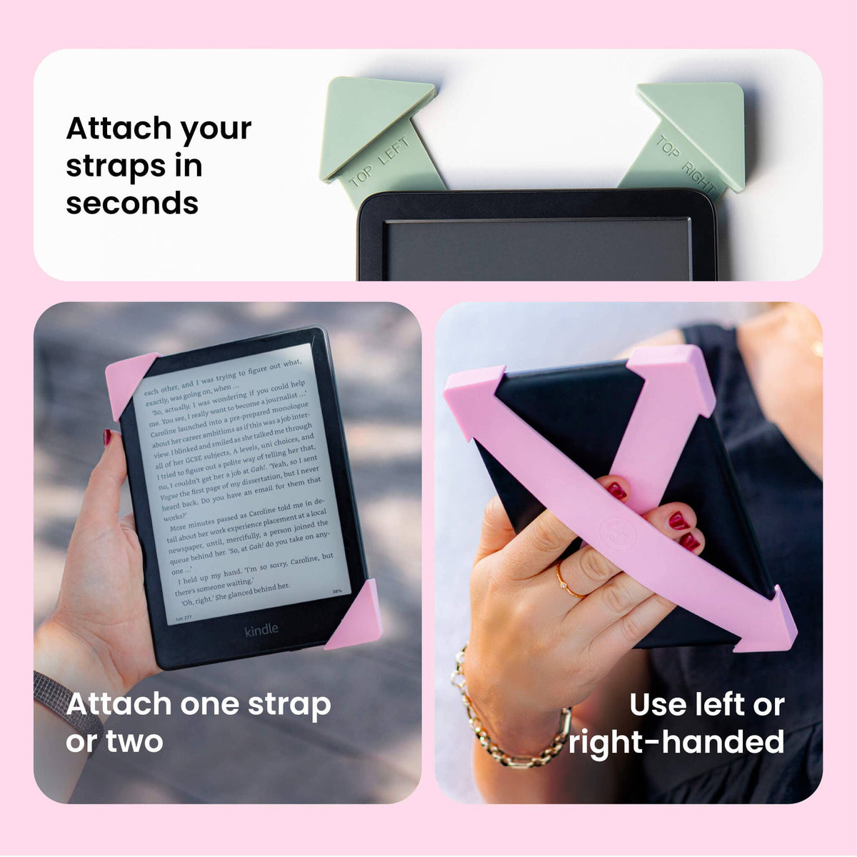 Kindle Neon Crush Straps for Kindle & Kobo: LARGE