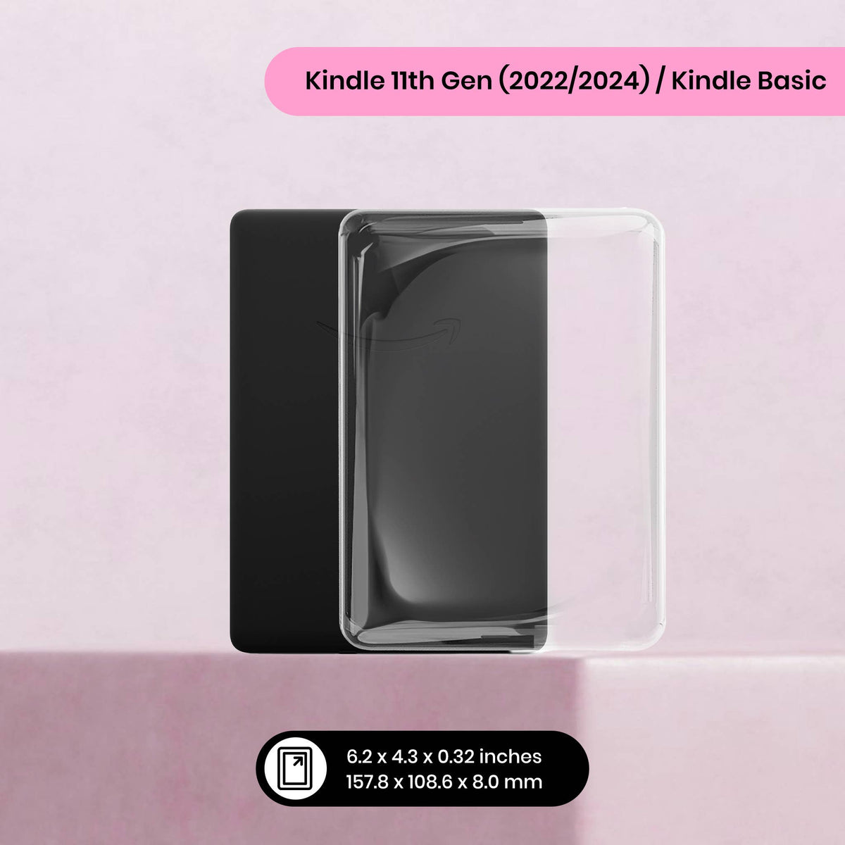 Clear Kindle Case: Paperwhite 7" 12th Gen (2024) / Signature Ed. / Colorsoft