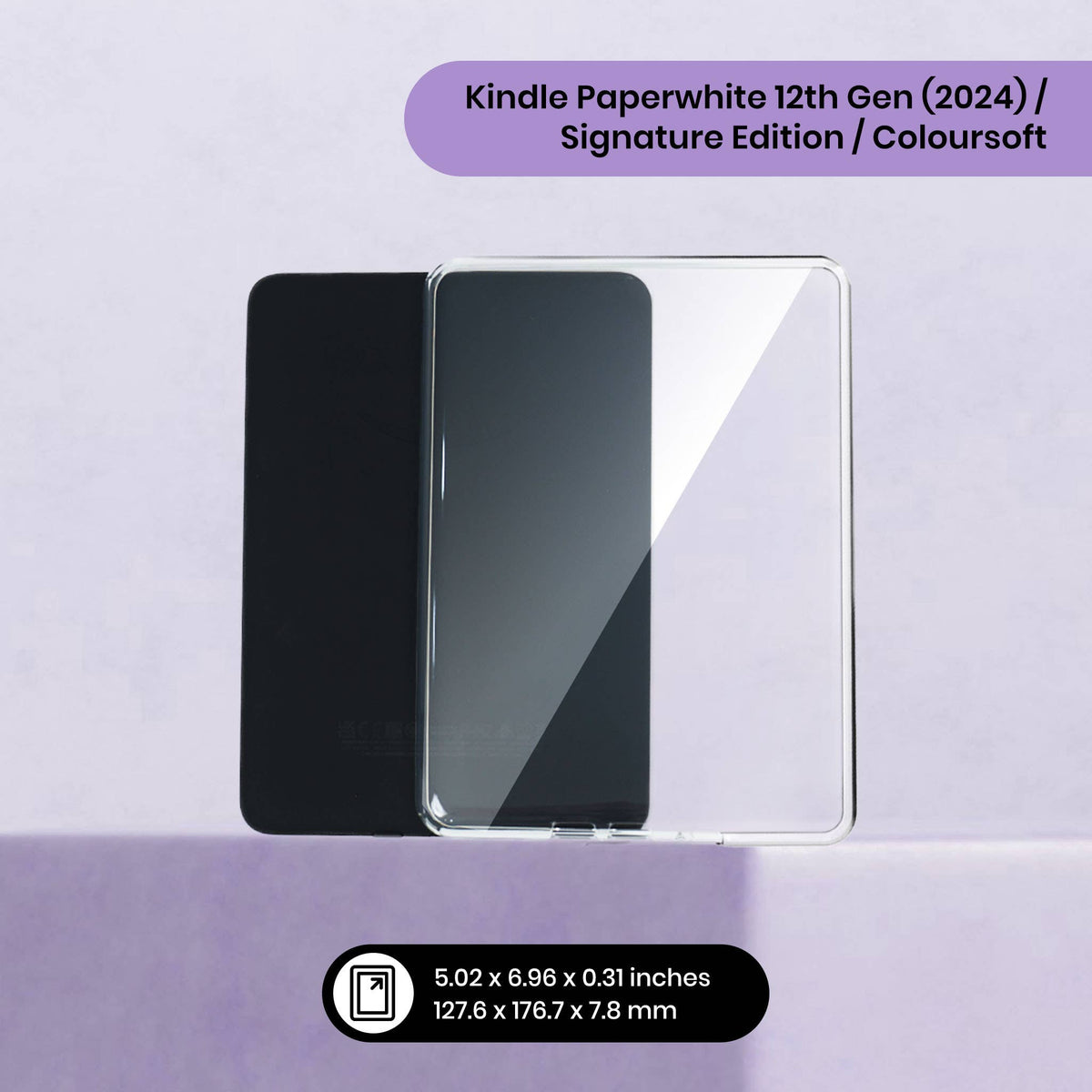 Clear Kindle Case: Paperwhite 7" 12th Gen (2024) / Signature Ed. / Colorsoft
