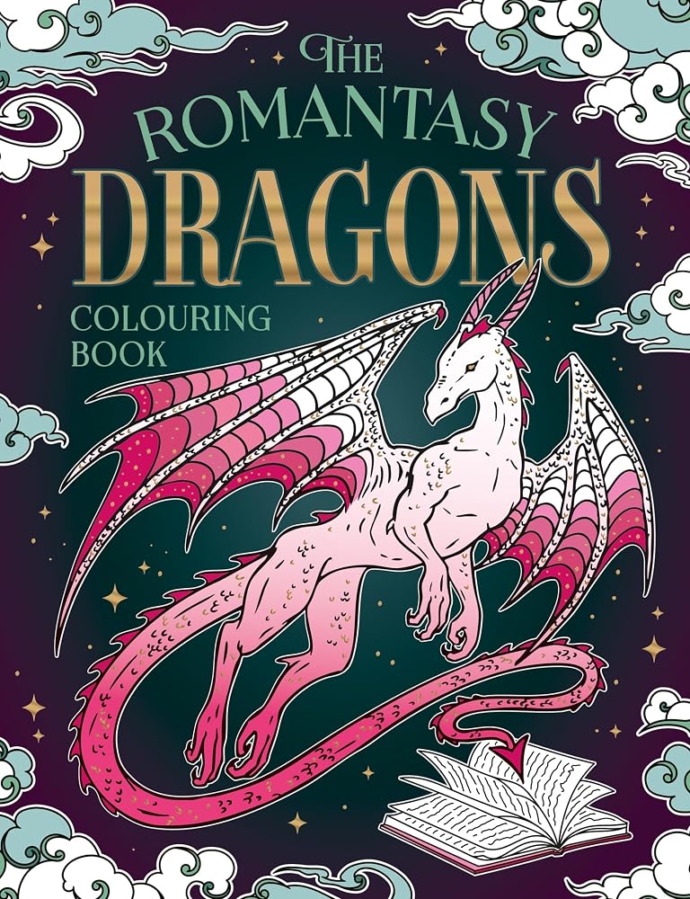 The Romantasy Dragons Colouring Book: A Fantastical Journey of Colour and Creativity cover image