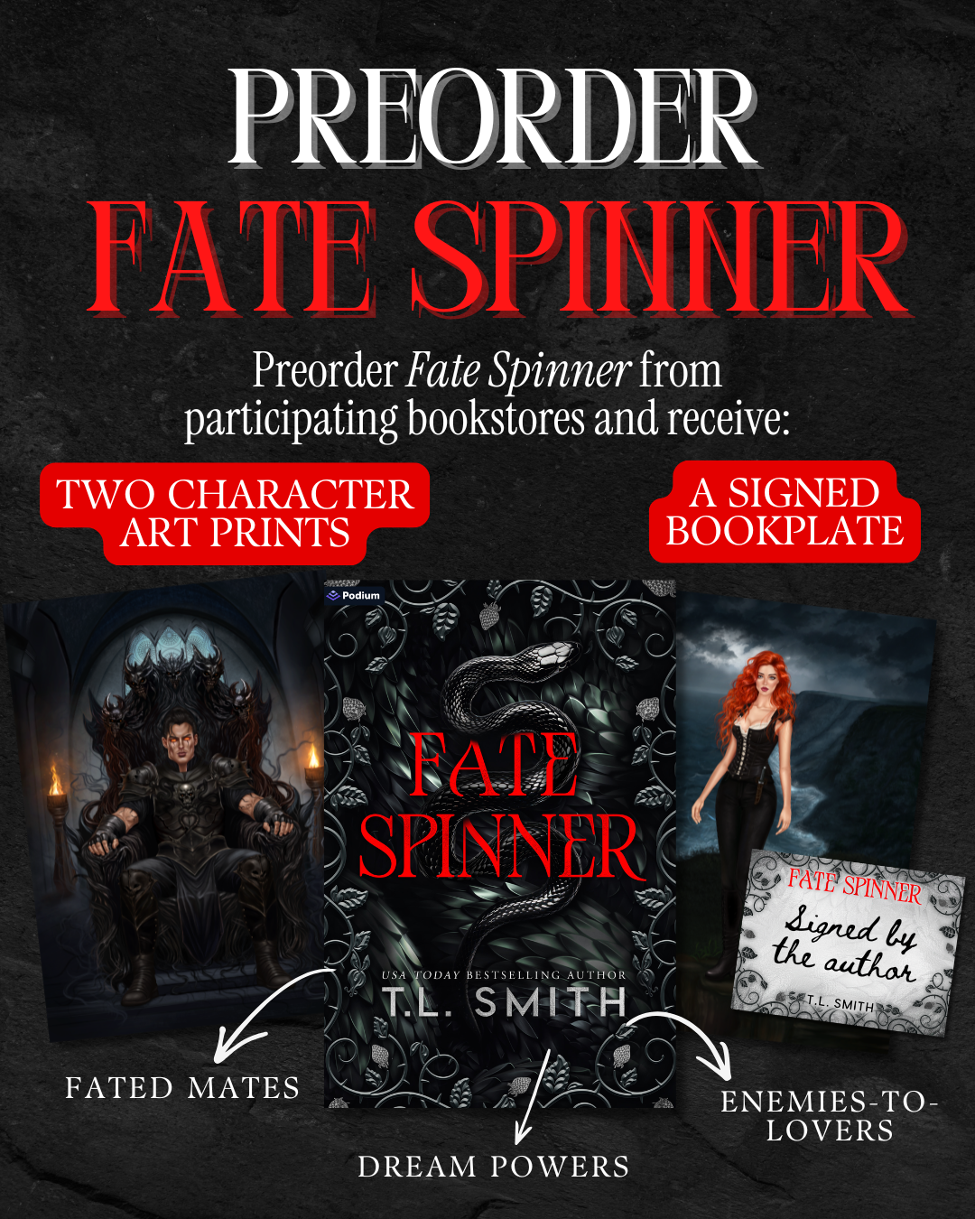 Fate Spinner: A Dark Romantasy by T L Smith (Signed Indie Preorder Incentive)