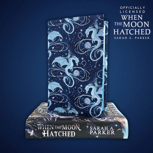 Moonplume Dragon Fabric Dust Jacket (When The Moon Hatched) - Sarah A. Parker