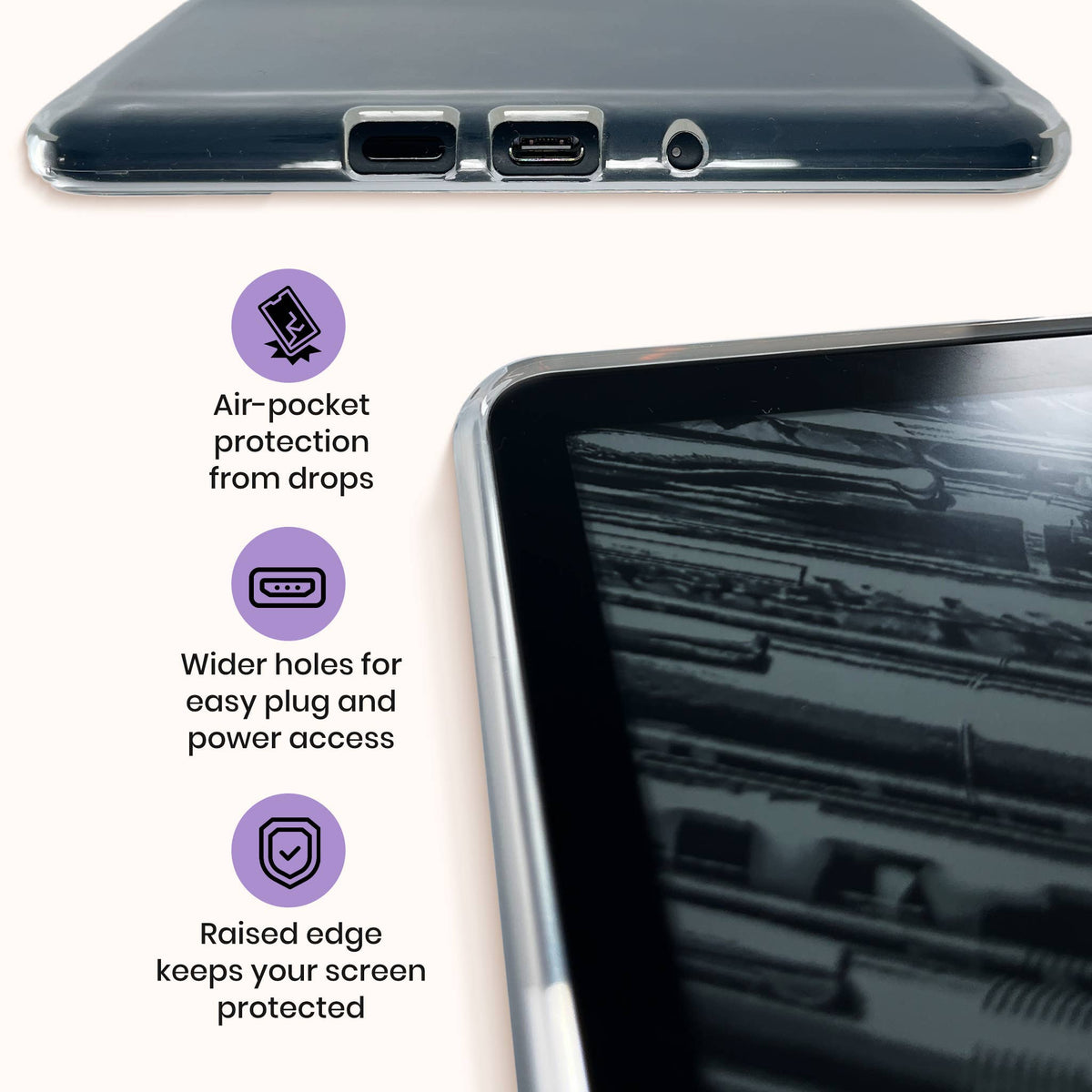 Clear Kindle Case: Paperwhite 7" 12th Gen (2024) / Signature Ed. / Colorsoft